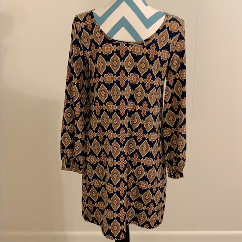 Karlie small long sleeve navy dress